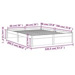 vidaXL Cadre de lit Blanc Bois massif 140x200 cm