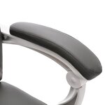 vidaXL Chaise de bureau de massage Gris Similicuir