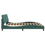 vidaXL Cadre de lit avec lumières LED vert foncé 200x200 cm velours