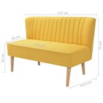 vidaXL Canapé 117x55 5x77 cm Tissu Jaune
