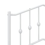 vidaXL Tête de lit métal blanc 80 cm