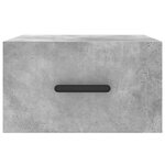 vidaXL Tables de chevet murales 2 Pièces gris béton 35x35x20 cm
