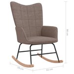 vidaXL Chaise à bascule Taupe Tissu