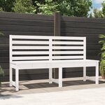 vidaXL Banc de jardin blanc 157 5 cm bois massif de pin