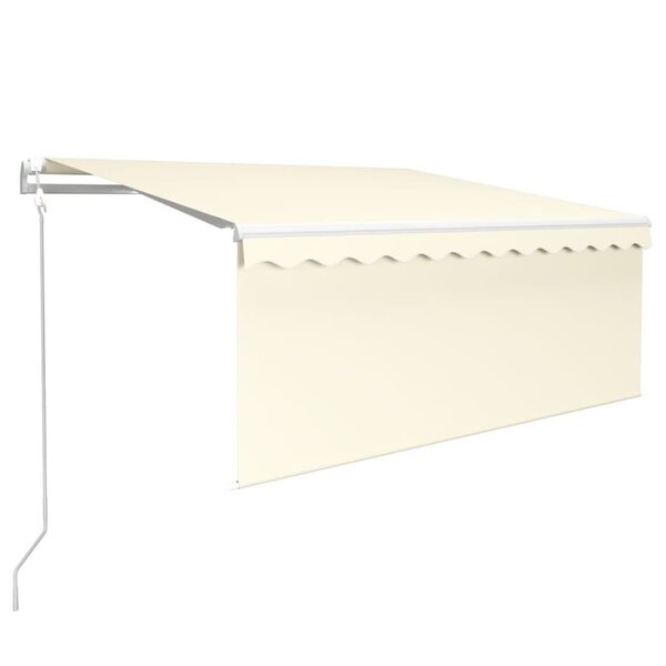 vidaXL Auvent rétractable automatique avec store 3 5x2 5 m Crème