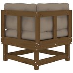 vidaXL Canapés d'angle et coussins 2Pièces marron miel bois de pin massif