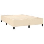vidaXL Cadre de lit Crème 140 x 200 cm Tissu