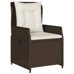 vidaXL Chaises inclinables de jardin lot de 2 marron résine tressée