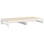 vidaXL Lit coulissant Blanc 2x(90x200) cm Bois de pin massif