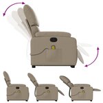 vidaXL Fauteuil inclinable de massage Cappuccino Similicuir