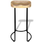 vidaXL Tabourets de bar lot de 2 bois de manguier massif