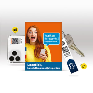 Retrouvez vos objets perdus rapidement grâce aux portes clés et stickers Looztick