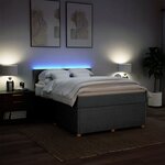 vidaXL Sommier à lattes de lit avec matelas Gris clair 160x200cm Tissu