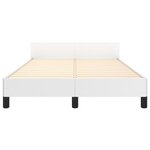 vidaXL Cadre de lit avec tête de lit blanc 120x190 cm similicuir