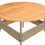 vidaXL Salon de jardin avec coussins 2 Pièces beige résine tressée