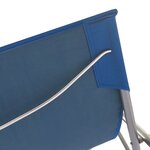 vidaXL Chaises de plage pliables 2 Pièces Acier et tissu oxford Bleu