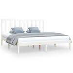 vidaXL Cadre de lit Blanc Bois de pin massif 200x200 cm
