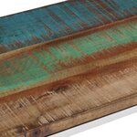 vidaXL Table console argenté acier inoxydable/bois massif récupération