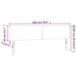 vidaXL Têtes de lit 2 Pièces Crème 90x5x78/88 cm Tissu