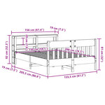 vidaXL Cadre de lit sans matelas 150x200 cm bois de pin massif