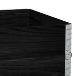 vidaXL Jardinière noir 120x80 cm bois massif de pin