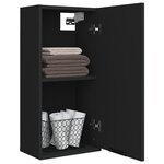vidaXL Armoire murale de salle de bain Noir 32x20x67 cm