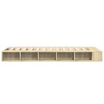 vidaXL Cadre de lit chêne sonoma 75x190 cm bois d'ingénierie