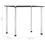 vidaXL Tables gigognes 3 Pièces Noir Verre trempé