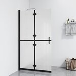 vidaXL Paroi de douche pliable Verre ESG dépoli 100x190 cm