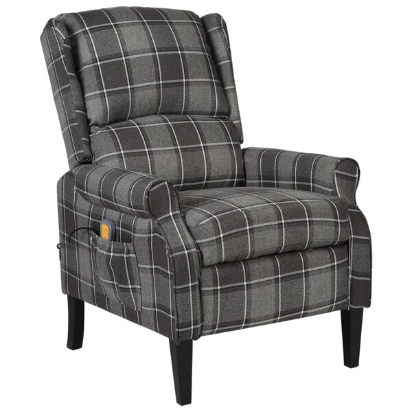 vidaXL Fauteuil de massage inclinable Gris Tissu