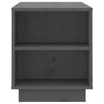 vidaXL Meuble TV Gris 110x35x40 5 cm Bois de pin massif