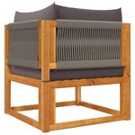 vidaXL Canapé d'angle de jardin avec coussins bois massif d'acacia