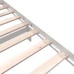 vidaXL Cadre de lit Blanc Bois de pin massif 120x190 cm Petit double