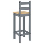 vidaXL Chaises de bar lot de 2 gris bois de pin solide