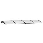 vidaXL Auvent de porte Noir 350x100 cm Polycarbonate