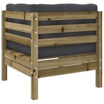 vidaXL Salon de jardin 7 Pièces avec coussins bois de pin imprégné