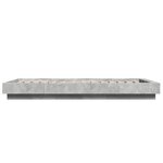 vidaXL Cadre de lit avec lumières LED gris béton 90x190 cm