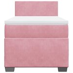 vidaXL Sommier à lattes de lit avec matelas Rose 90x190 cm Velours