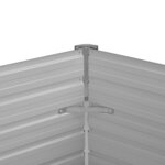 vidaXL Lit surélevé de jardin Marron 129x129x77 cm Acier galvanisé