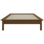 vidaXL Cadre de lit Marron miel 100x200 cm Bois de pin massif
