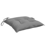 vidaXL Coussins de chaise lot de 2 gris 50x50x7 cm tissu oxford