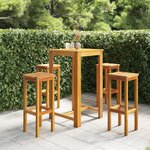 vidaXL Ensemble de bar de jardin 5 Pièces Bois d'acacia solide
