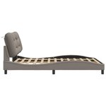 vidaXL Cadre de lit avec lumières LED taupe 120x200 cm tissu