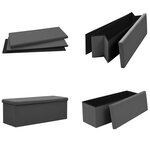 vidaXL Banc de rangement pliable Gris PVC