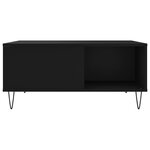 vidaXL Table basse noir 80x80x36 5 cm bois d'ingénierie