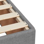 vidaXL Cadre de lit Gris clair 90x190 cm Tissu