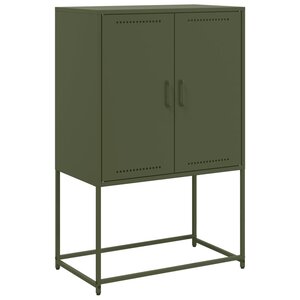 vidaXL Meuble TV vert olive 68x39x60 5 cm acier