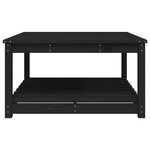 vidaXL Table de jardin noir 82 5x82 5x45 cm bois massif de pin