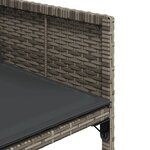 vidaXL Ensemble à manger de jardin et coussins 7 Pièces gris rotin