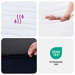 vidaXL Matelas à ressorts ensachés dureté moyenne 180x200 cm
